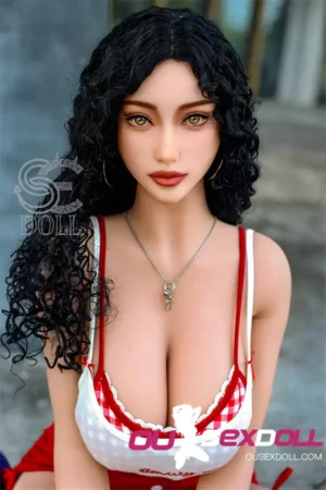 H Cup Curly Hair Full Bust Lifelike Sex Doll 1