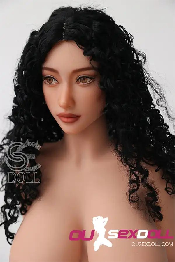H Cup Curly Hair Full Bust Lifelike Sex Doll 13