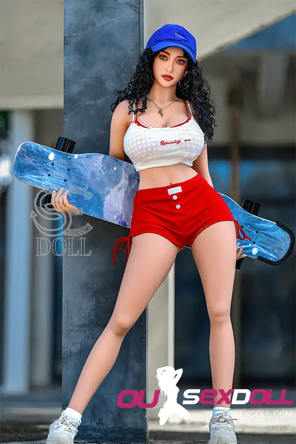 H Cup Curly Hair Full Bust Lifelike Sex Doll 14