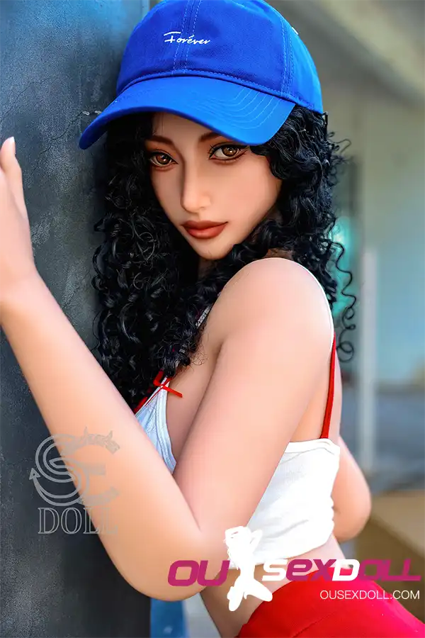 H Cup Curly Hair Full Bust Lifelike Sex Doll 18