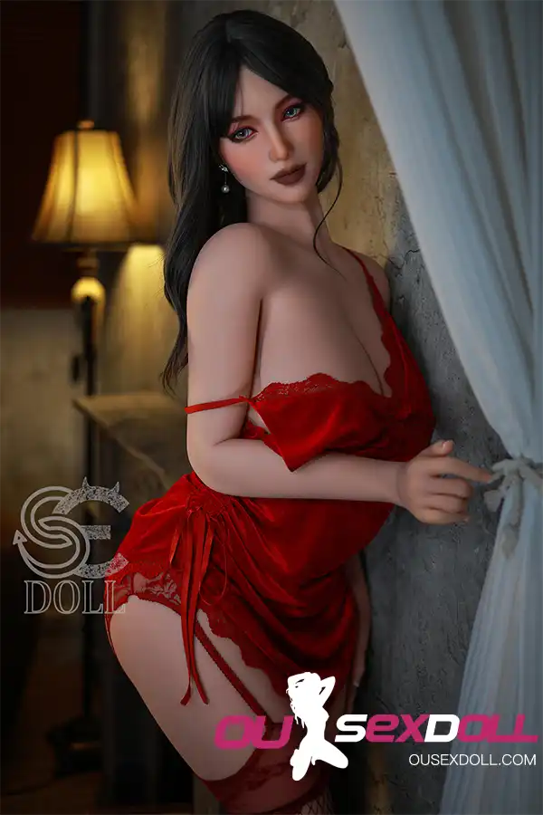 H Cup Mature Red Outfit Realistic Sex Doll 12