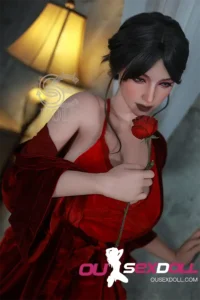 H Cup Mature Red Outfit Realistic Sex Doll 4