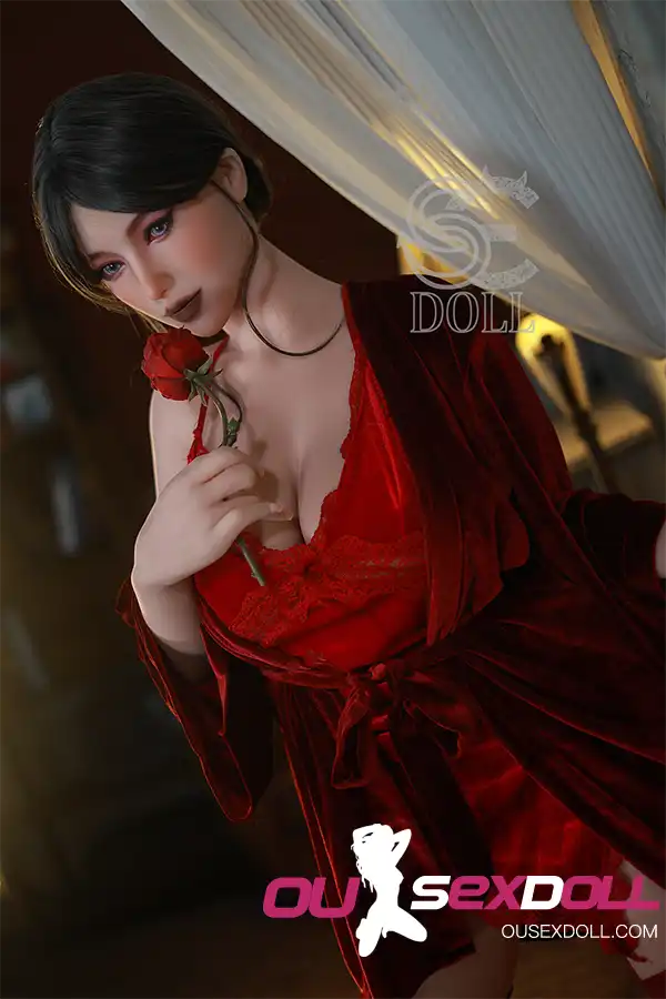 H Cup Mature Red Outfit Realistic Sex Doll 5