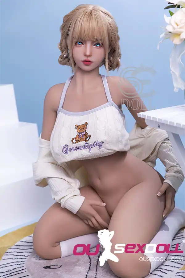 H Cup Sweet White Stockings Lifelike Sex Doll 10
