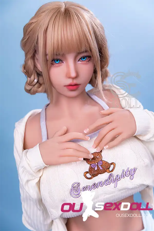H Cup Sweet White Stockings Lifelike Sex Doll 11