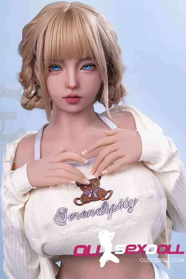 H Cup Sweet White Stockings Lifelike Sex Doll 13