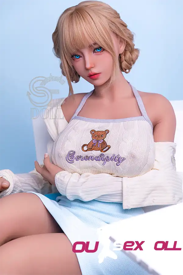 H Cup Sweet White Stockings Lifelike Sex Doll 17