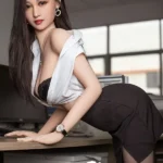 Small Breast Black Hair Real Office Sexy Doll 14