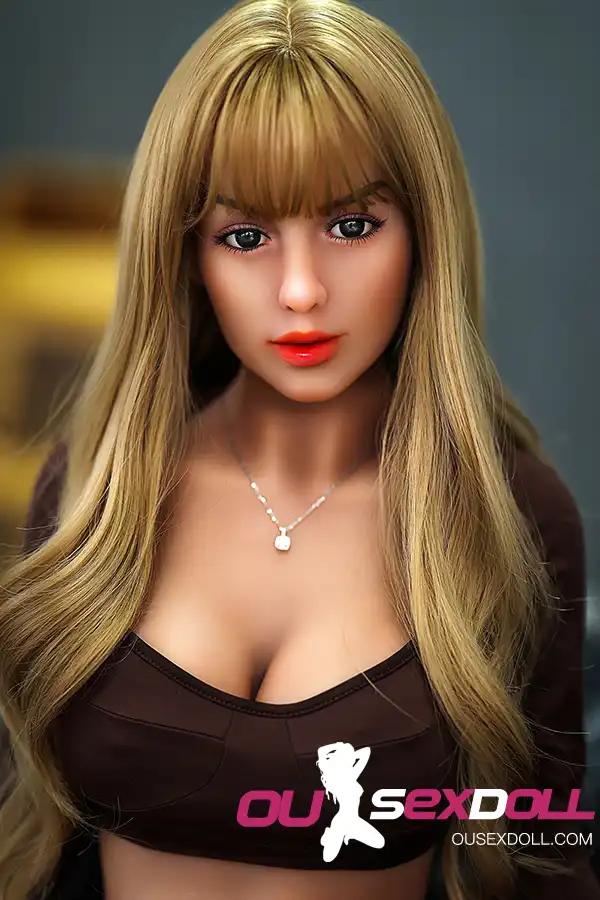 C Cup Curly Blonde Asian Lifesize Sex Doll 9