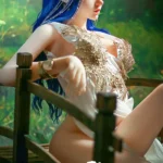 B Cup Small Breasts Elf ears Blue Hair Sex Doll 13