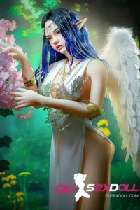 B Cup Small Breasts Elf ears Blue Hair Sex Doll 6