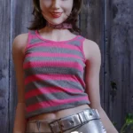 160cm 5ft25 TPE A Cup Flat Breast Cute Short Hair Sex Doll 9