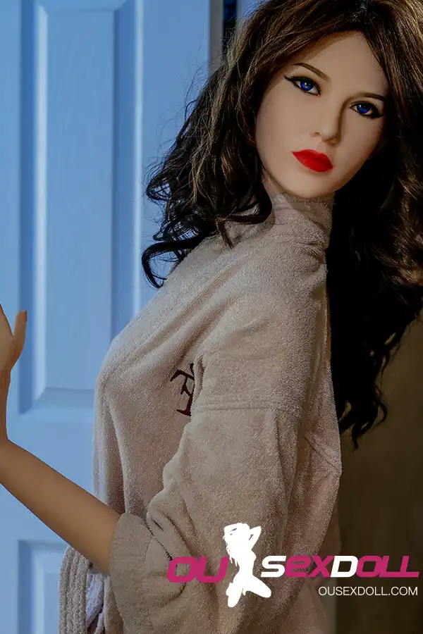 A Cup Flat Breast Mature Curly Hair Sex Doll 3