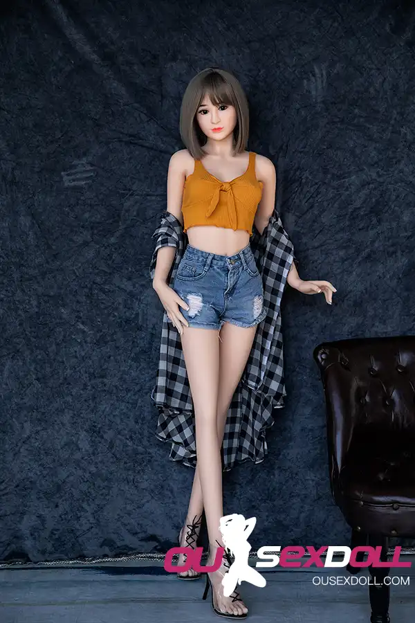 B Cup Short Hair Japanese Skinny Sex Doll 9