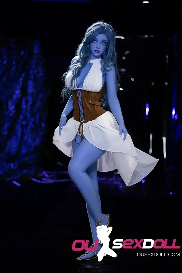 Blue Skin Lifelike Adult Companion Doll 3