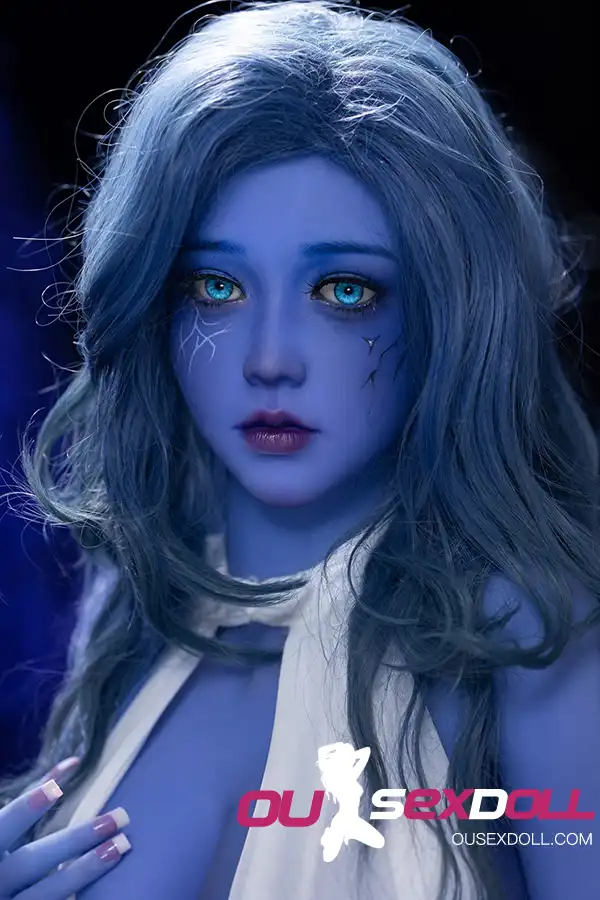 Blue Skin Lifelike Adult Companion Doll 7