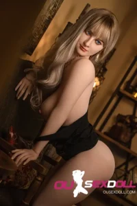 D Cup Sexy Blonde Hair Hybrid Love Sex Doll 2