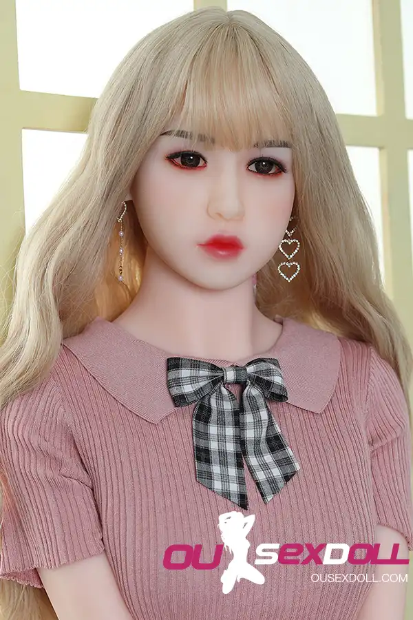 A Cup Curly Blond Small Breast Asian Sex Doll 1