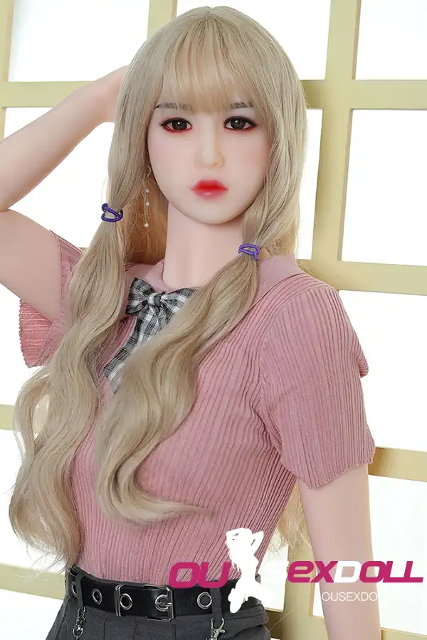 A Cup Curly Blond Small Breast Asian Sex Doll 2