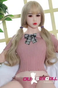 A Cup Curly Blond Small Breast Asian Sex Doll 4