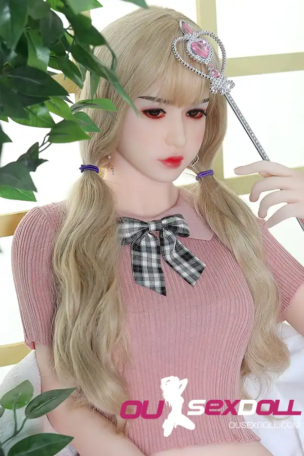 A Cup Curly Blond Small Breast Asian Sex Doll 5