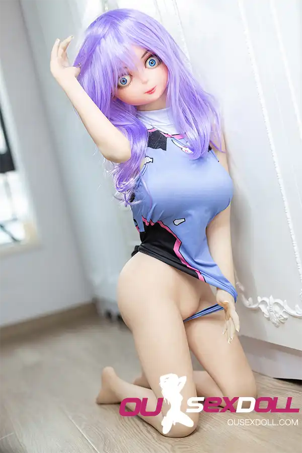 Big Breast Purple-haired Anime Sex Doll 10