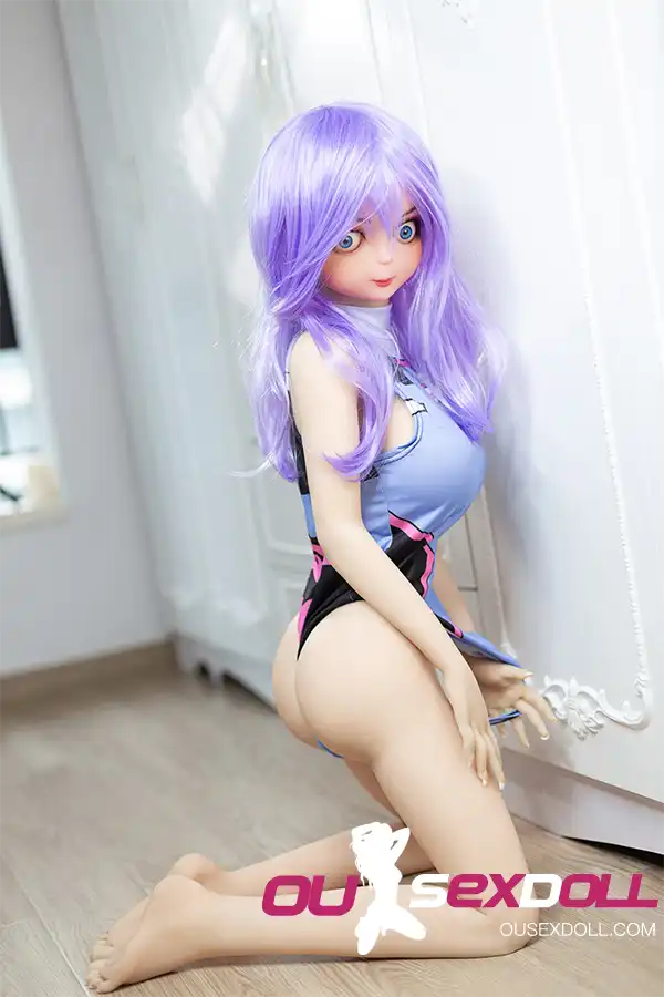 Big Breast Purple-haired Anime Sex Doll 11