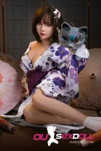 D Cup Japanese Kimono Medium Bust Real Sex Doll 9
