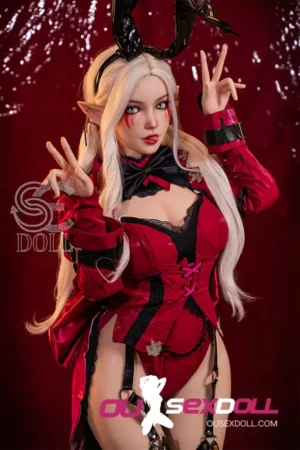 D Cup Red Outfit Alluring Realistic Sex Doll 17