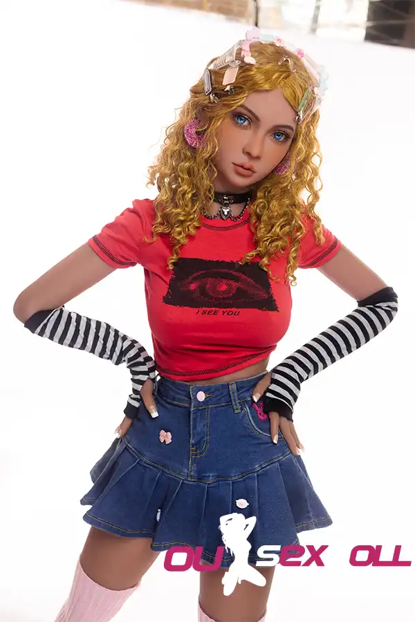 Small Breast Blond Curls Cute Lovely Doll 2