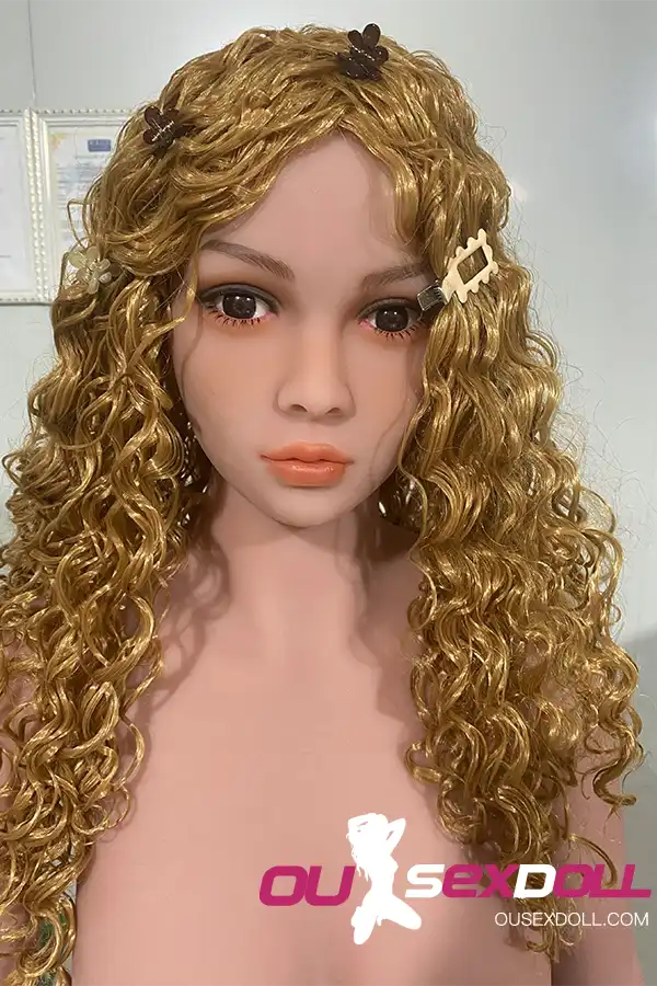 Small Breast Blond Curls Cute Lovely Doll 20