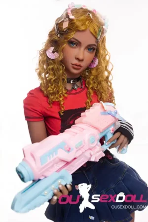 Small Breast Blond Curls Cute Lovely Doll 4