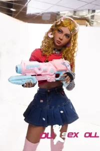 Small Breast Blond Curls Cute Lovely Doll 5