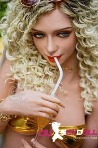 D Cup Curly Hair Sexy Realistic Sex Doll 14