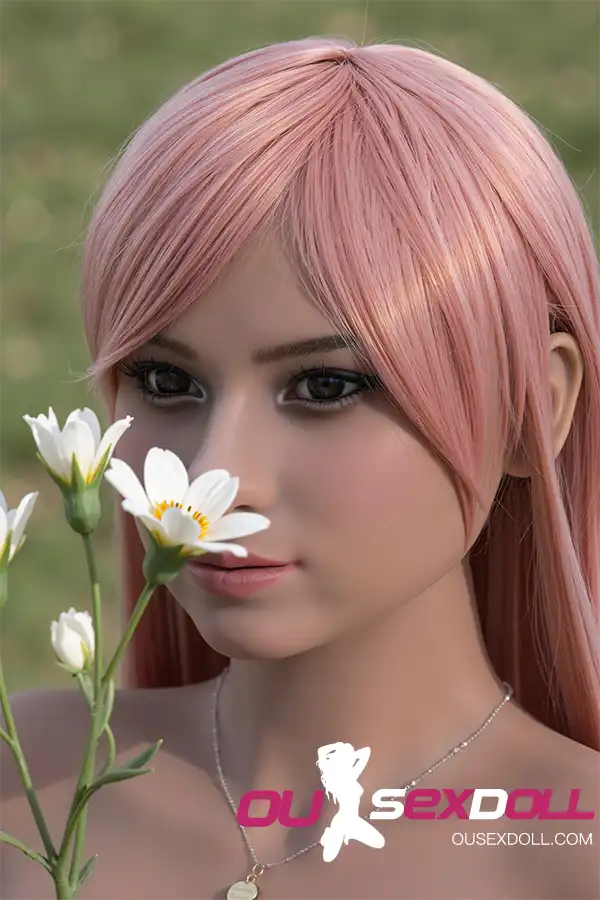 Big Breasts Nature Skin Pink Hair Lovely Doll 11