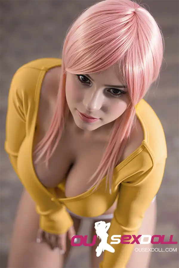 Big Breasts Nature Skin Pink Hair Lovely Doll 15