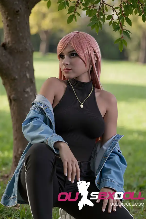Big Breasts Nature Skin Pink Hair Lovely Doll 3