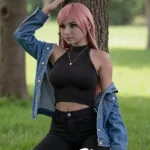 Big Breasts Nature Skin Pink Hair Lovely Doll 4