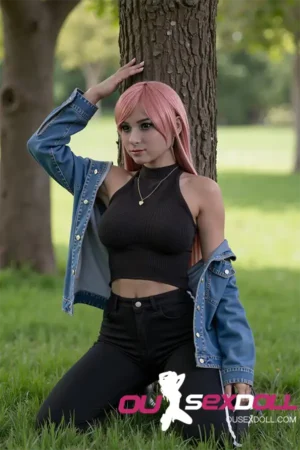Big Breasts Nature Skin Pink Hair Lovely Doll 4