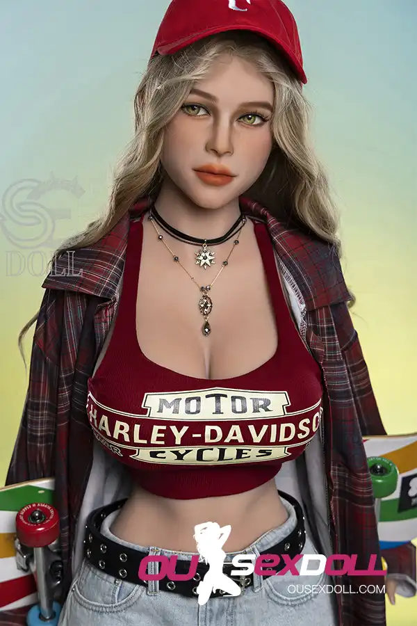 F Cup Curly Hair Full Bust Realistic Sex Doll 5