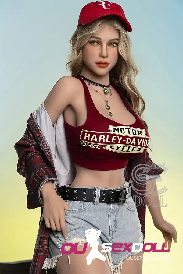 F Cup Curly Hair Full Bust Realistic Sex Doll 6