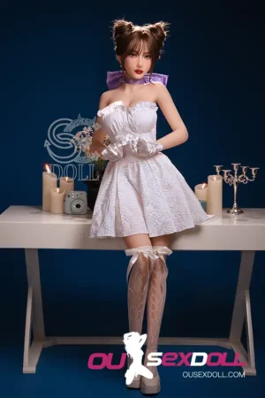 F Cup Elegant White Dress Realistic Sex Doll 24