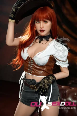 E Cup Red Hair Big Boobs Curvy Realistic Sex Doll 4