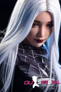 E Cup White Hair Busty Curvy Realistic Sex Doll 11