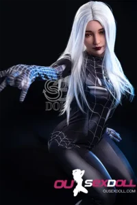 E Cup White Hair Busty Curvy Realistic Sex Doll 12