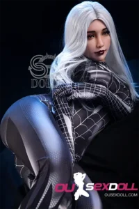 E Cup White Hair Busty Curvy Realistic Sex Doll 14
