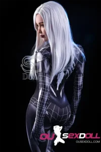 E Cup White Hair Busty Curvy Realistic Sex Doll 5