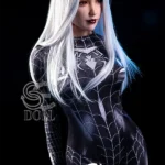 E Cup White Hair Busty Curvy Realistic Sex Doll 8