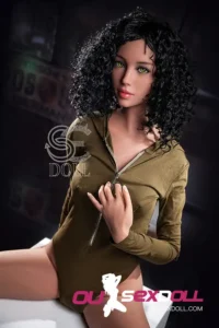 Muñeca sexual de cuerpo completo con cabello rizado, copa B y busto pequeño 1