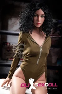 Muñeca sexual de cuerpo completo con cabello rizado, copa B y busto pequeño 11
